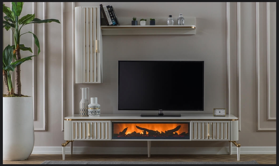 İmza Gold Tv Ünitesi Şömineli