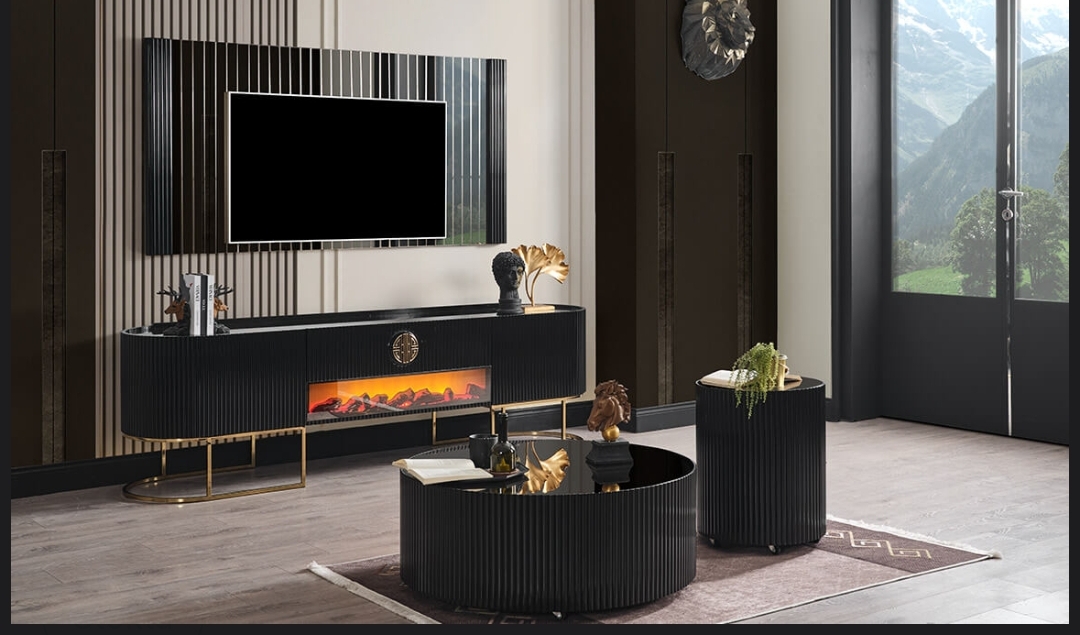 Gucci Siyah Gold Tv Ünitesi